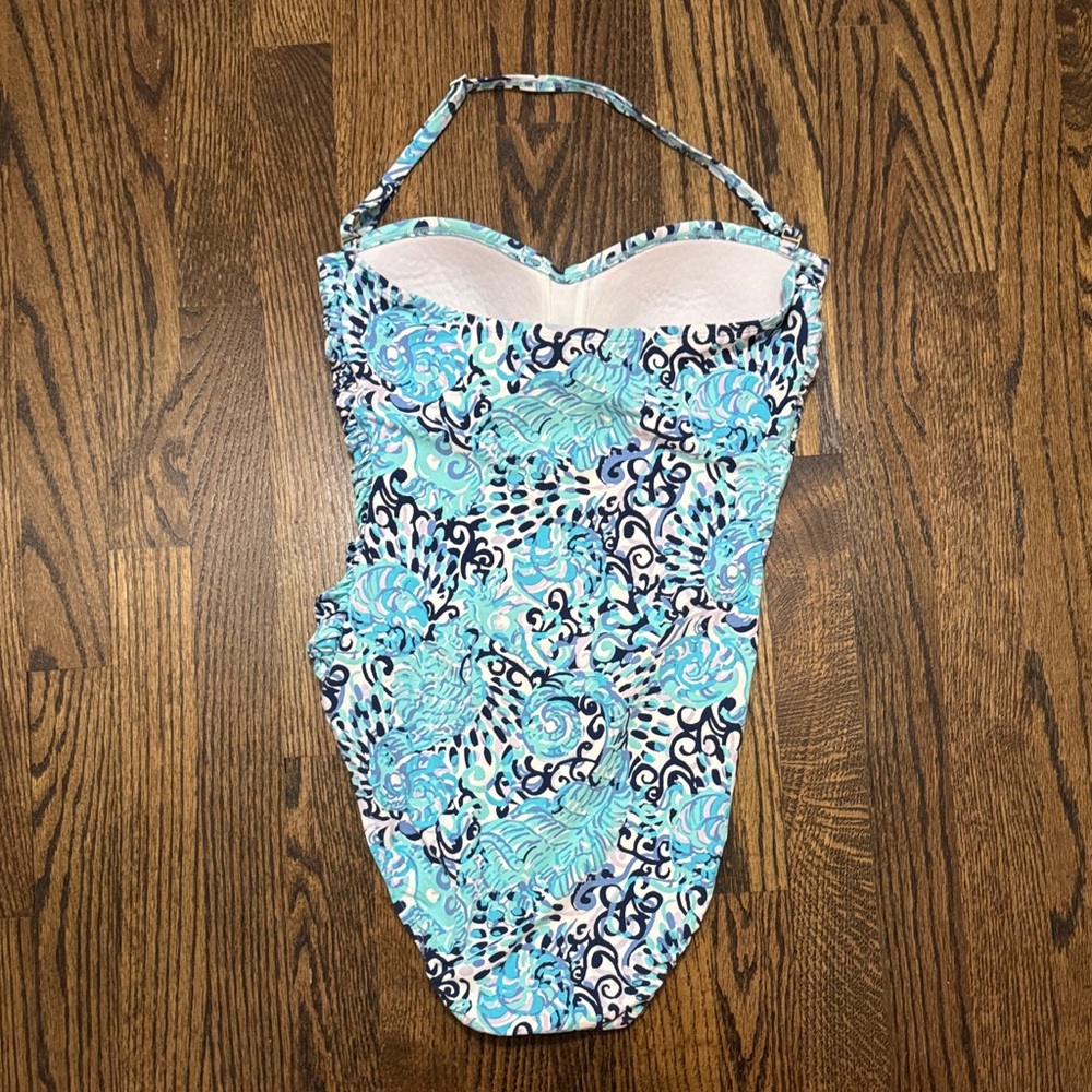 Lilly Pulitzer Blue and Purple Floral One Piece - Picture 3 of 4